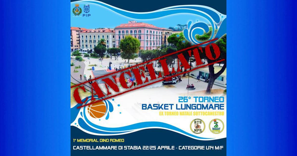 Cancellato il 26° Torneo Lungomare di Castellammare, 1° Memorial Dino Romeo-min