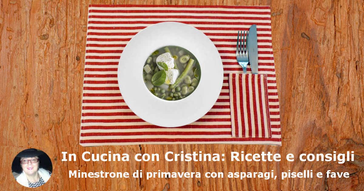 Minestrone di primavera con asparagi, piselli e fave-min