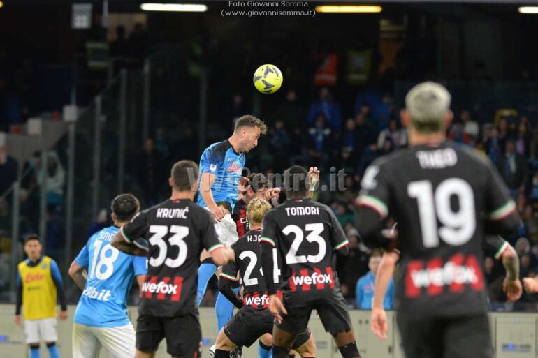 Napoli – Milan (0-4). Le foto dei calciatori in campo