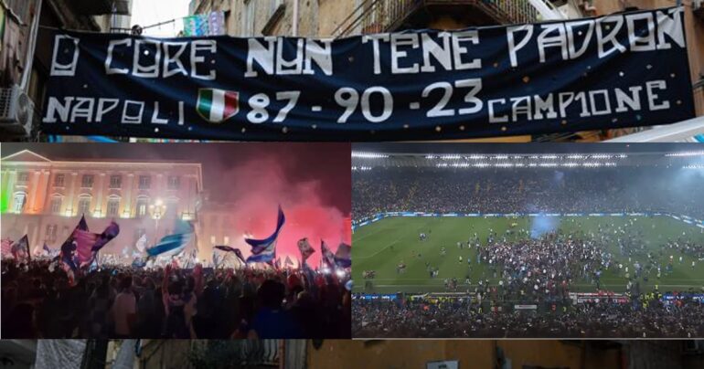 La gioia dello scudetto al Napoli e Festeggiamenti amareggiati