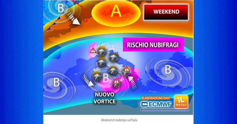 Meteo 19-21 Maggio 2023: Weekend di nubifragi, poi Gran Caldo