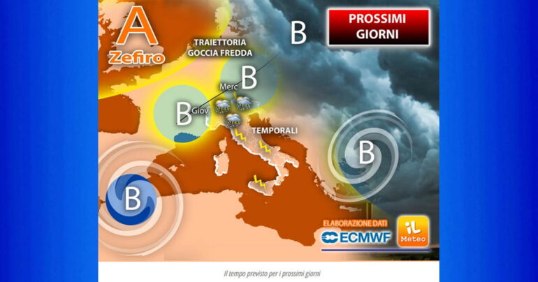 Meteo 24 Maggio 2023: Aria fresca innesca violenti temporali