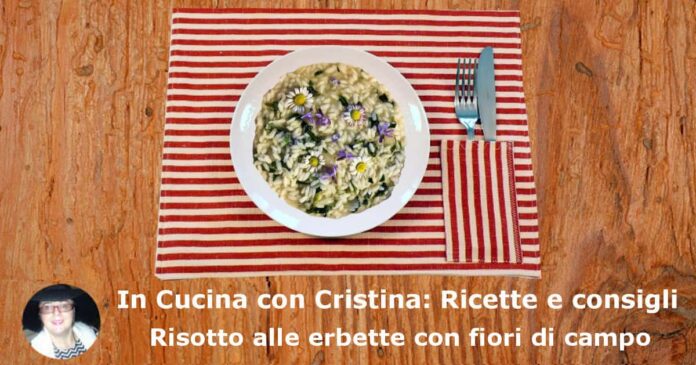 Risotto alle erbette con fiori di campo-min