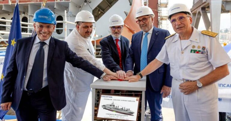 Castellammare di Stabia, avviata costruzione nave militare Atlante