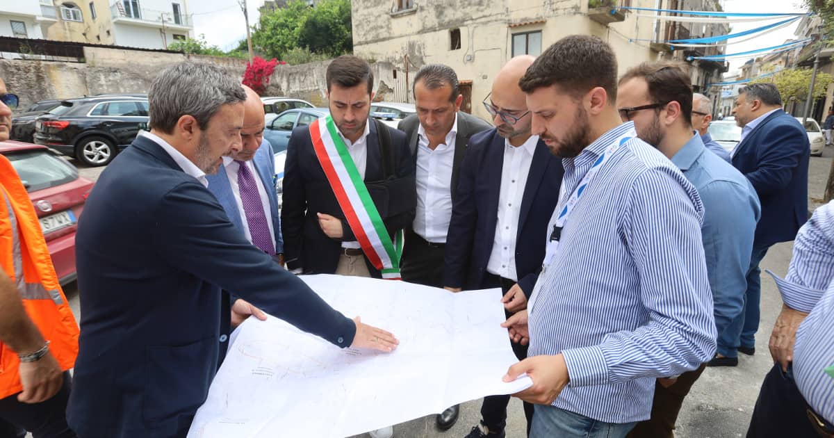 Gori, l’estensione della rete fognaria nel centro storico di Boscotrecase