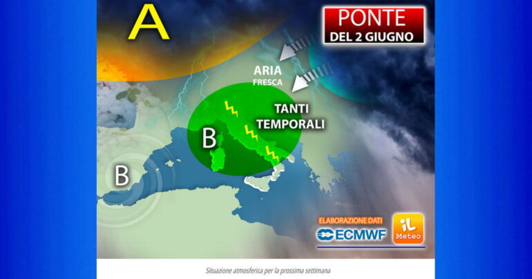 Meteo 2 Giugno 2023: Temporali con Grandine nel Ponte del 2 Giugno