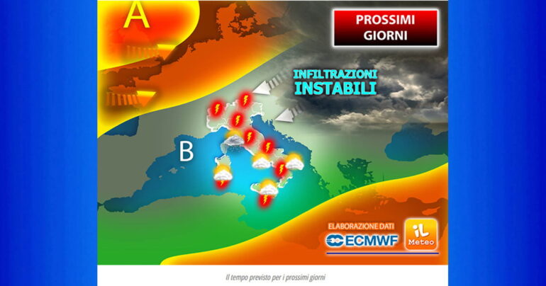 Meteo 5 Giugno 2023: Italia ingabbiata dai temporali