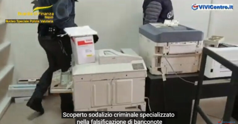 Scoperto sodalizio criminale specializzato nella falsificazione di banconote VIDEO