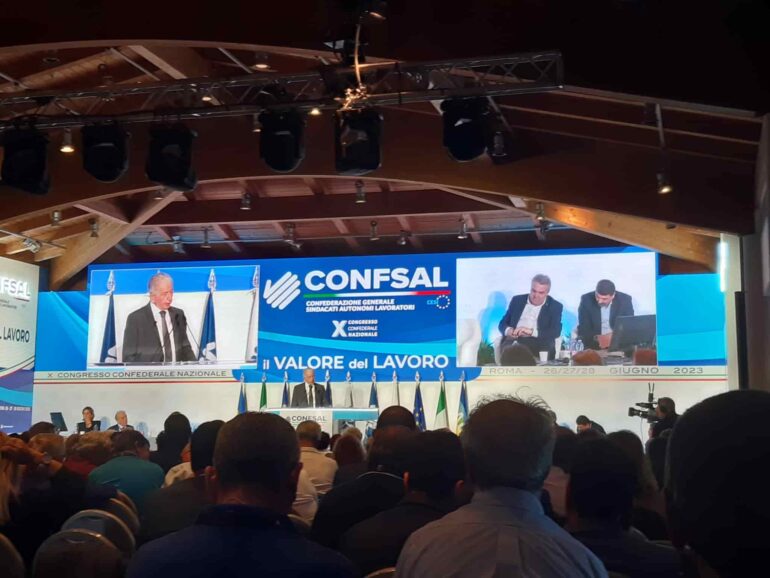 Roma 26-27-28 Giugno 2023 – X Congresso Confederale Nazionale della Confsal. Riconfermato ai vertici il Segretario Generale Angelo Raffaele Margiotta