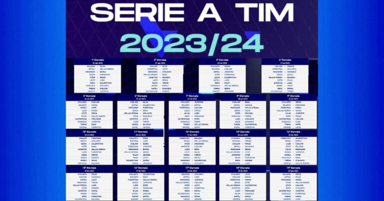 Calendario della Serie A 2023/24: il Calendario completo