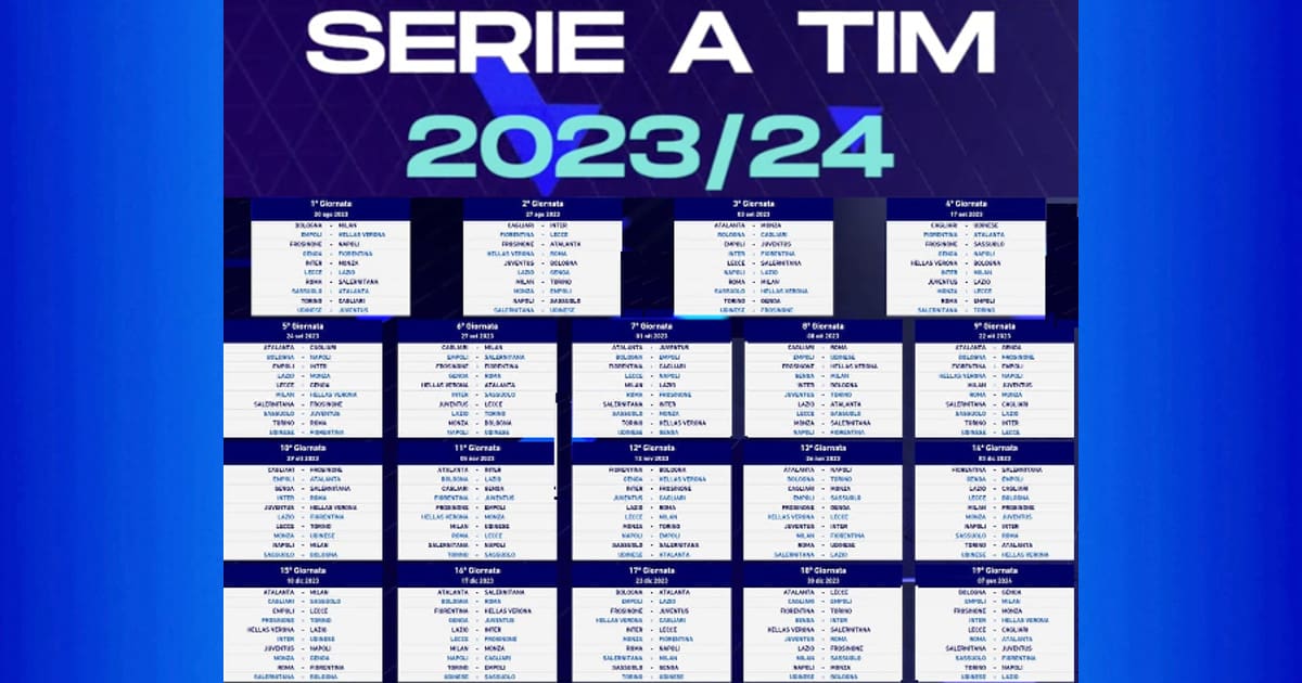 Serie B, alle 20:30 il calendario della stagione 2023-24: criteri