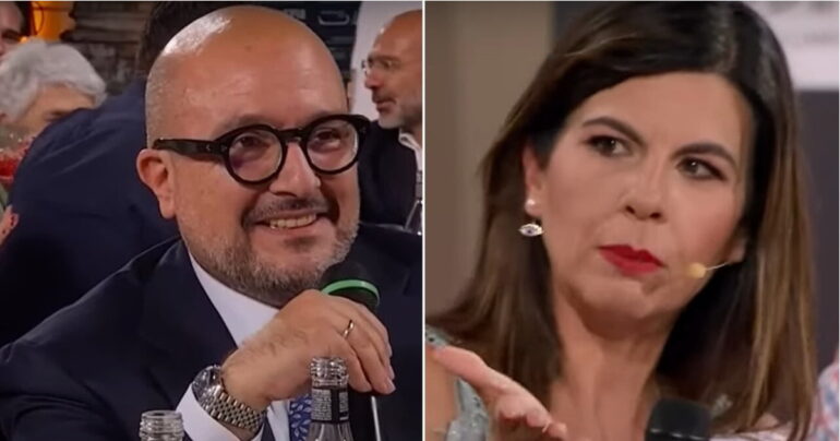 Geppi Cucciari asfalta Sangiuliano