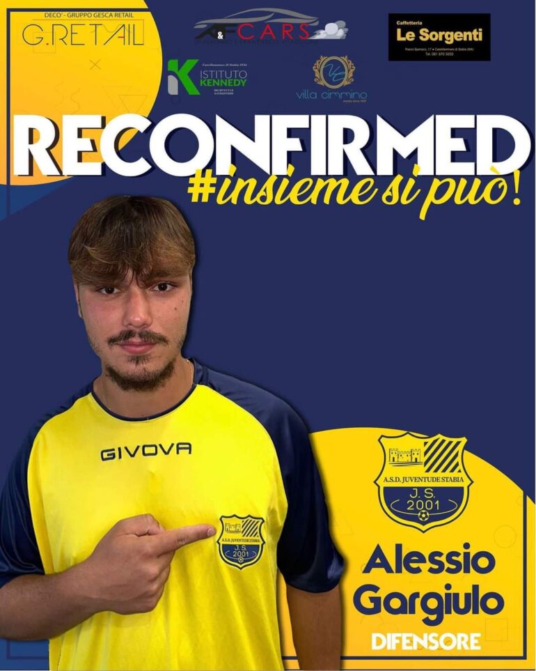 Juventude Stabia: Alessio Gargiulo viene riconfermato anche per il prossimo anno