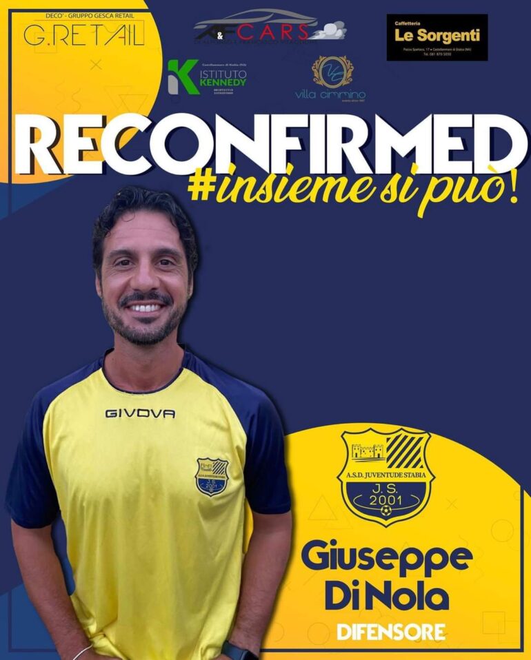 Juventude Stabia: Giuseppe Di Nola rinnova con i gialloblè
