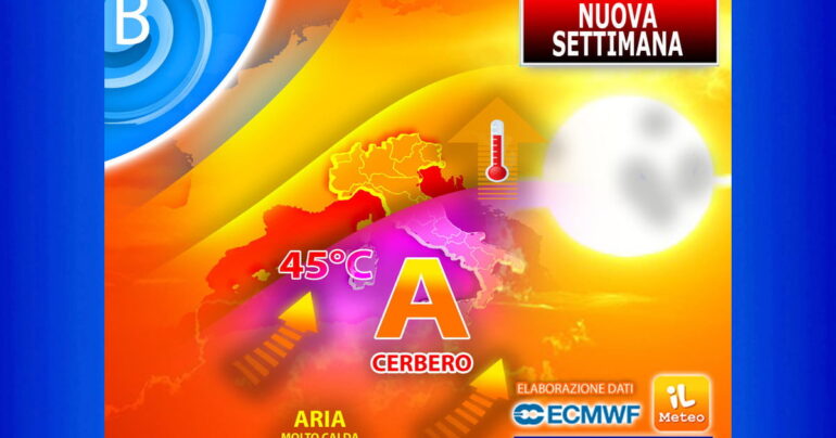 Meteo 10 Luglio 2023: Anticiclone Cerbero per almeno altri 7 giorni