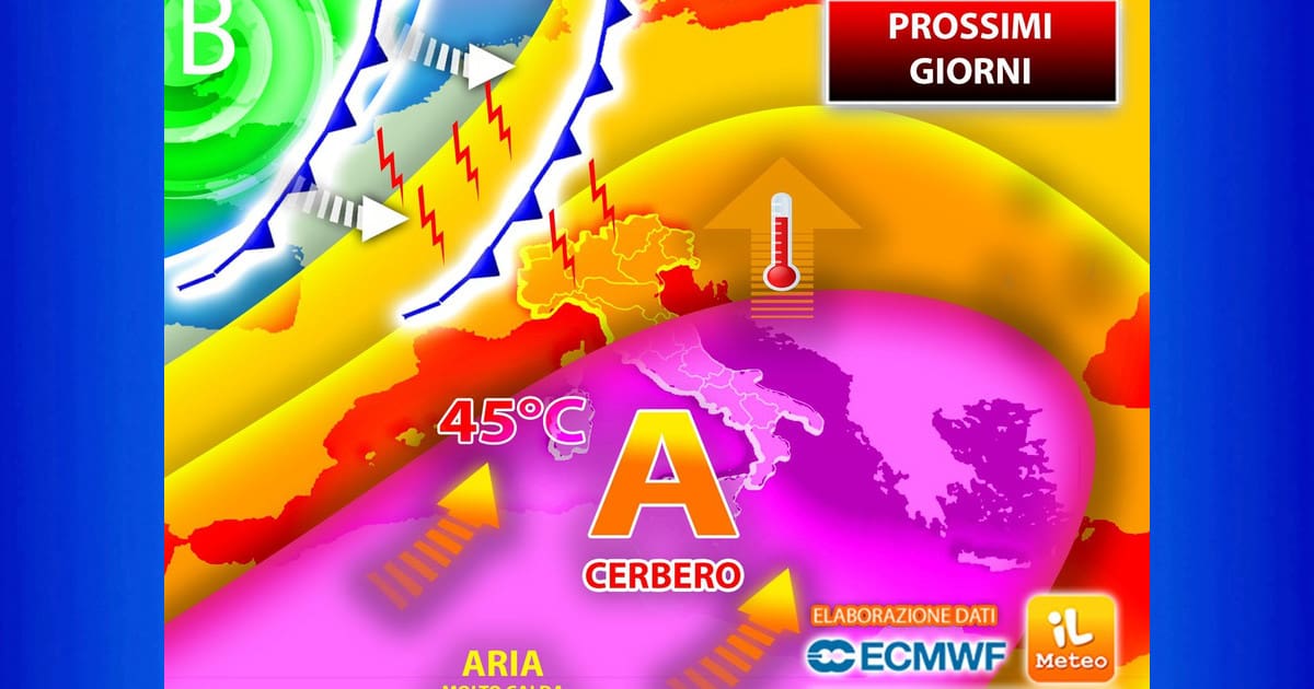 Meteo 11 Luglio 2023, cerbero prossimi giorni