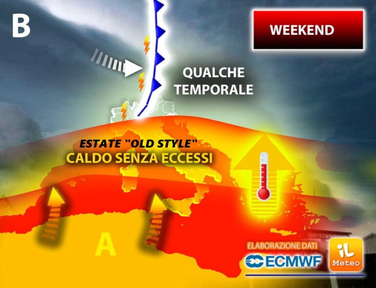 Meteo 28 Luglio 2023: Caldo in aumento al Sud, temporali al Nord