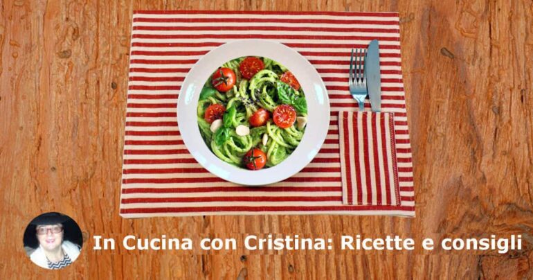Tagliatelle al Pesto di Rucola e Pomodorini