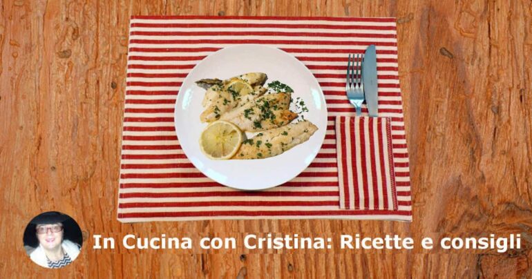 Trancio di branzino alla griglia con salsa al limone e menta