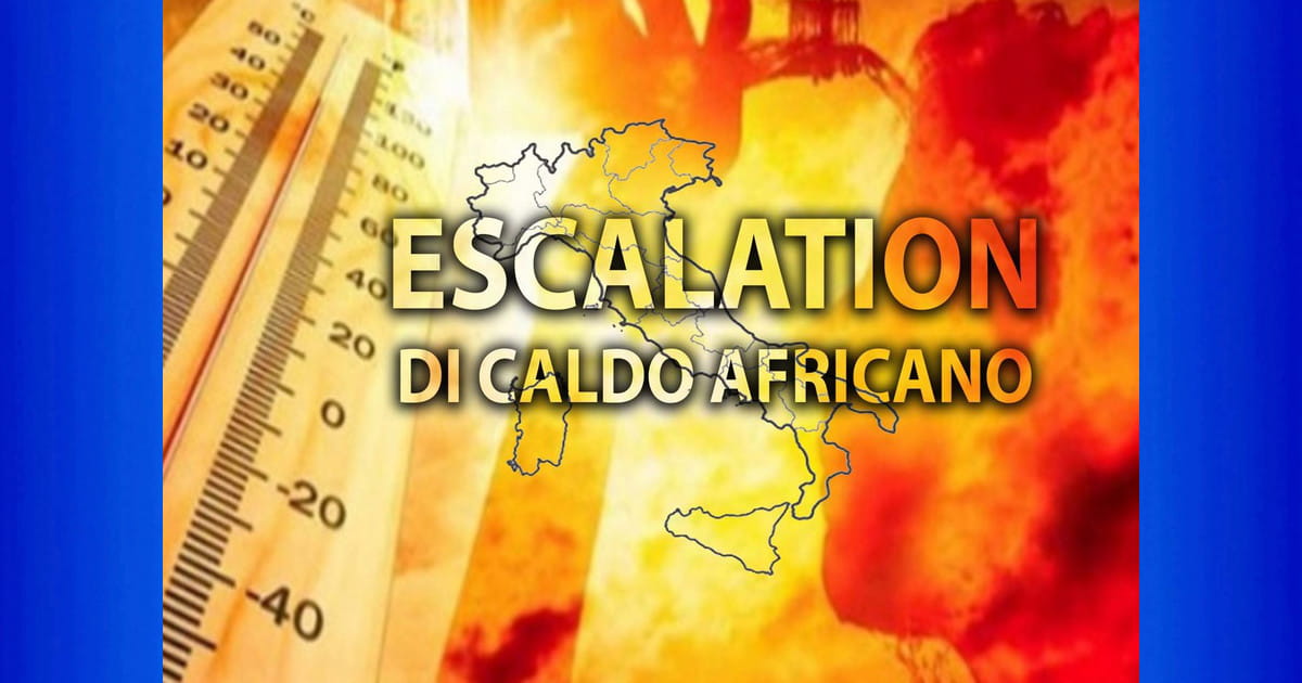 Meteo 16 Agosto 2023, scalata di caldo africano