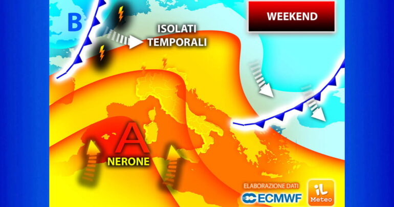 Meteo 11 Agosto 2023: Anticiclone Nerone dal Weekend e per Ferragosto