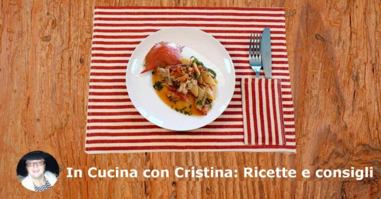 Penne rigate con salsa al granchio blu