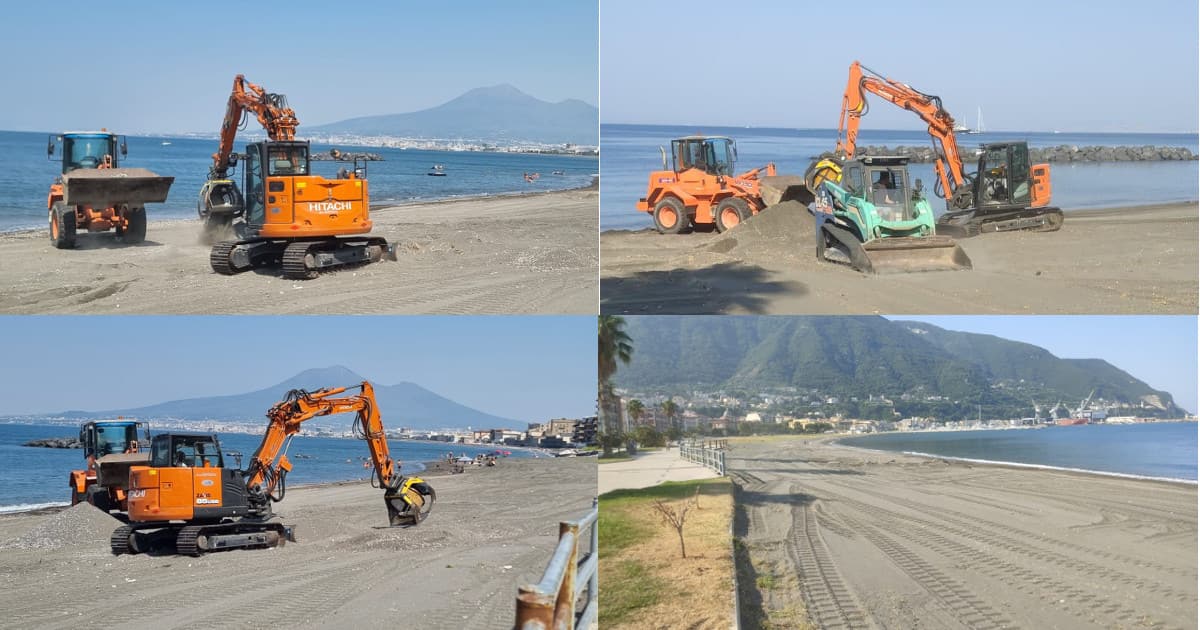 Pulizie Estive a Castellammare di Stabia, Spiaggia Rinata