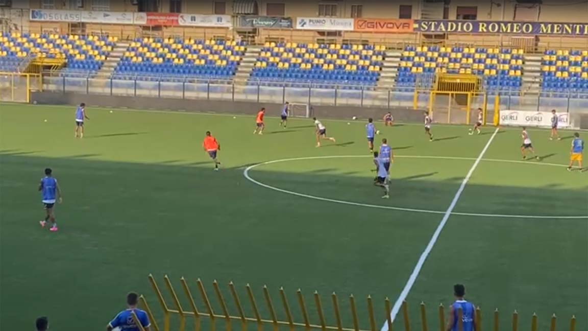 juve stabia report allenamento