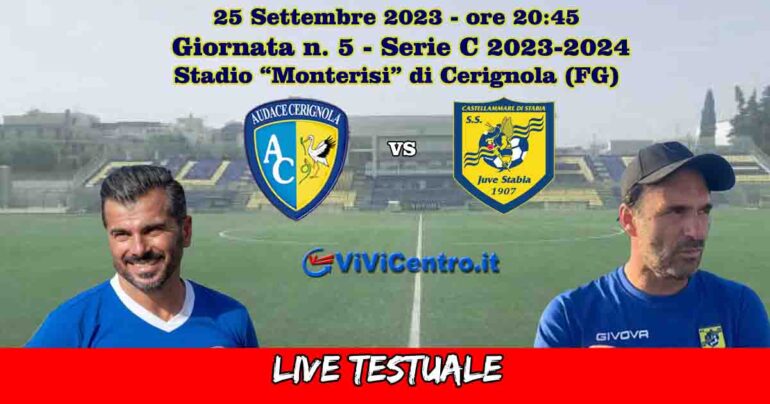 Audace Cerignola-Juve Stabia, Rileggi LIVE 0-0