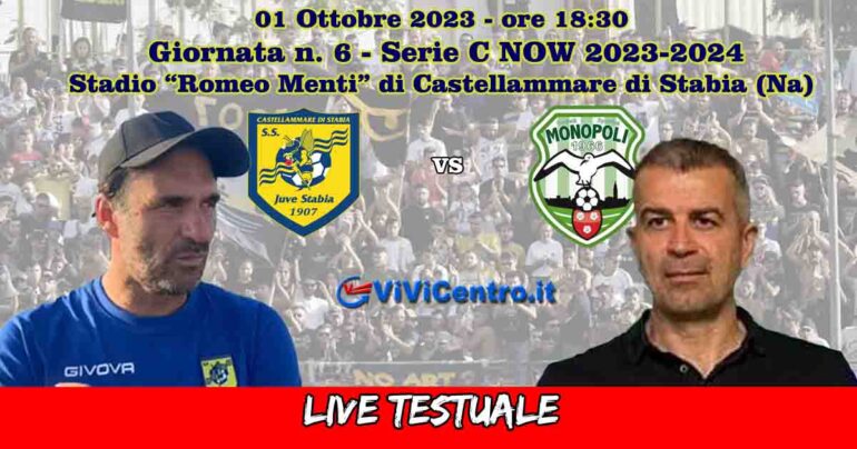 Juve Stabia-Monopoli, Rileggi LIVE 1-0 (26° s.t. Romeo)