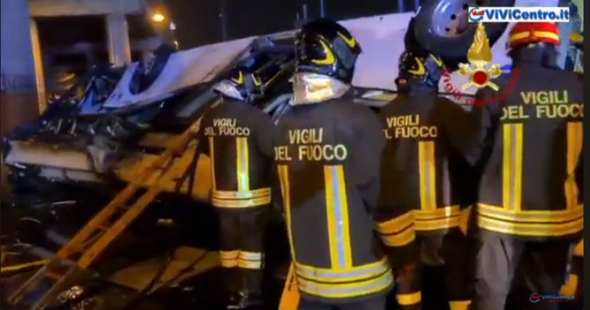 MESTRE - BUS PRECIPITATO DA VIADOTTO A MARGHERA (Venezia), SOCCORSI