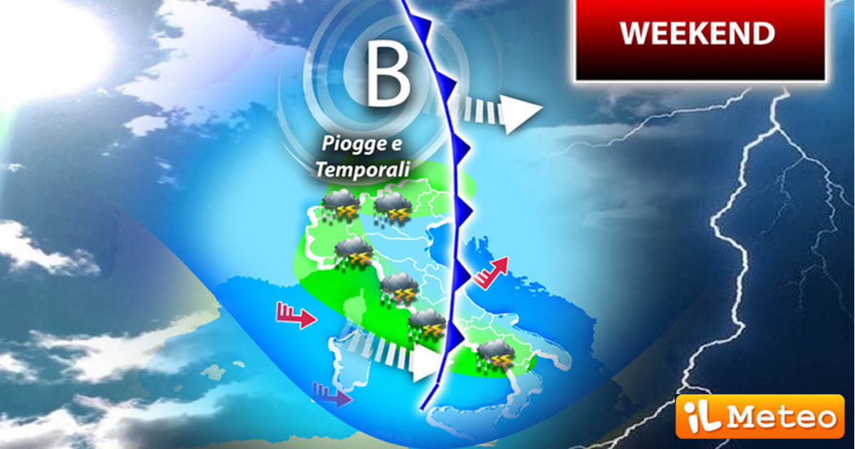 Meteo 21 ottobre 2023, Weekend, il Ciclone Medusa si sposta, Maltempo verso il Centro-Sud; da Sabato Temporali e Calo termico