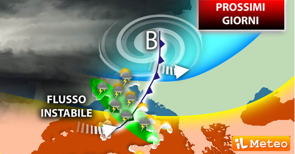 Meteo 25 Ottobre 2023, Perturbazione verso il Centro-Sud