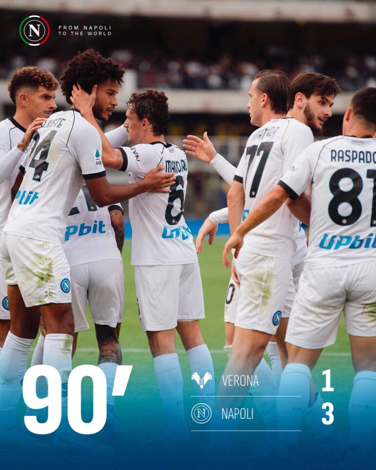Che bel Napoli: Verona k.o. 3-1 al Bentegodi