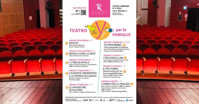 Teatro Karol di Castellammare di Stabia, la sala e la locandina