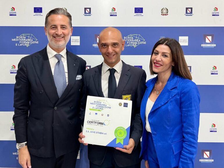 Juve Stabia premiata alla Borsa Mediterranea della Formazione