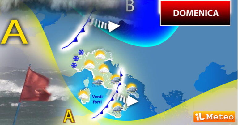 Meteo 12 Novembre 2023, Domenica: torna la Pioggia al Centro-Sud, ampie schiarite al Nord