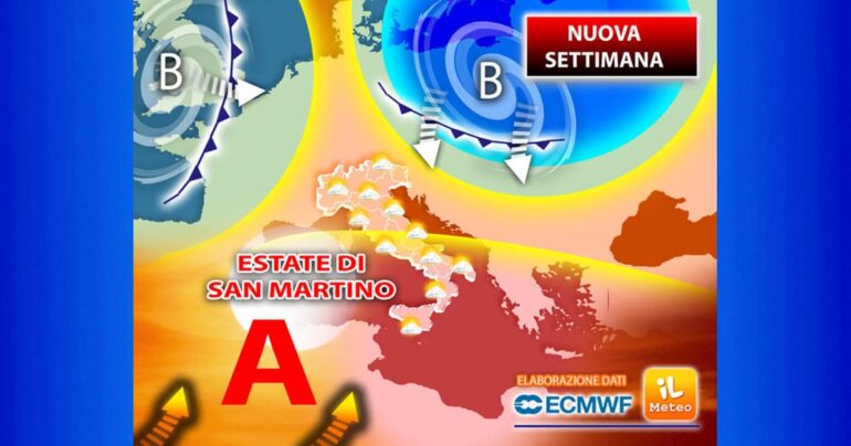 Meteo 13 Novembre 2023: Estate di San Martino al via