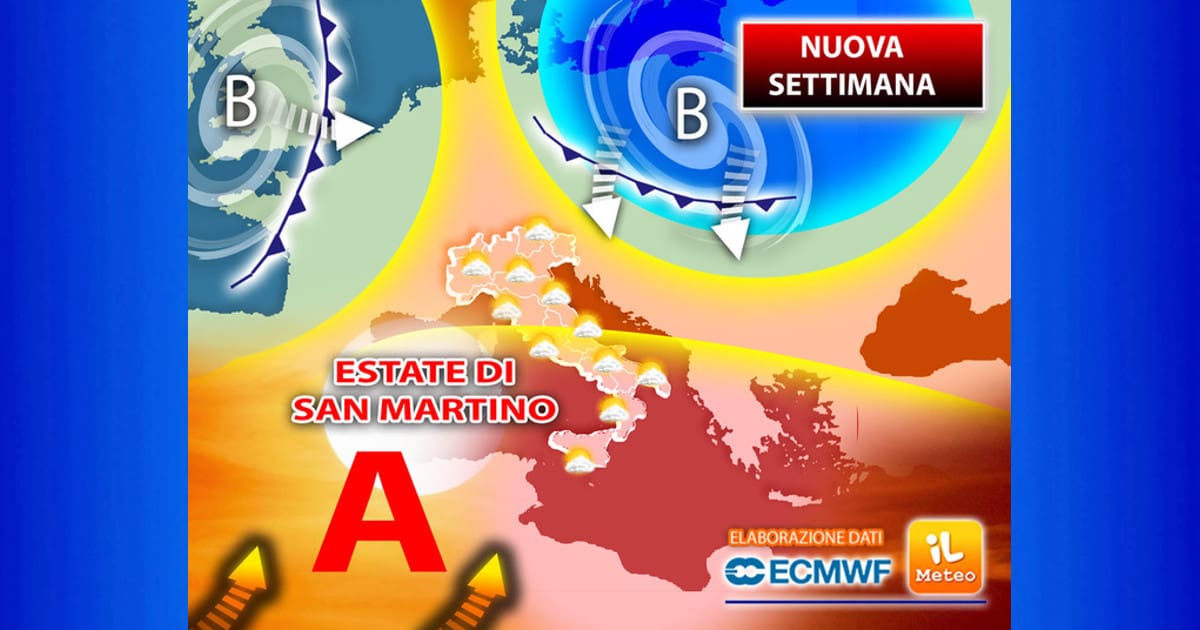 Meteo 13 Novembre 2023 NUOVA SETTIMANA con l'Estate di San Martino