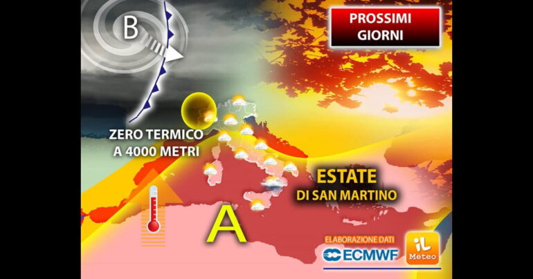 Meteo 15 Novembre 2023: Caldo Anticiclone fino a oggi, poi…