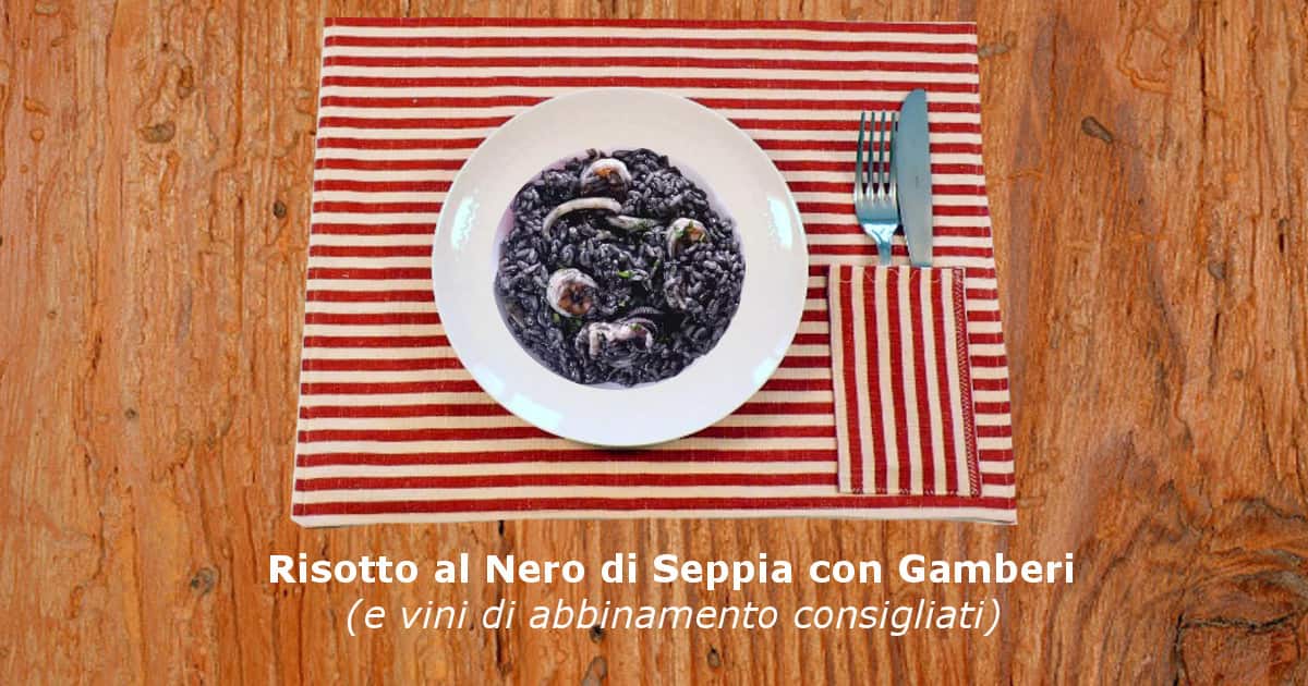 Risotto al Nero di Seppia con Gamberi