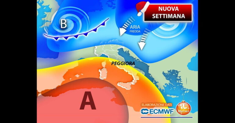 Meteo 11 Dicembre 2023: a Santa Lucia tornano piogge e venti forti