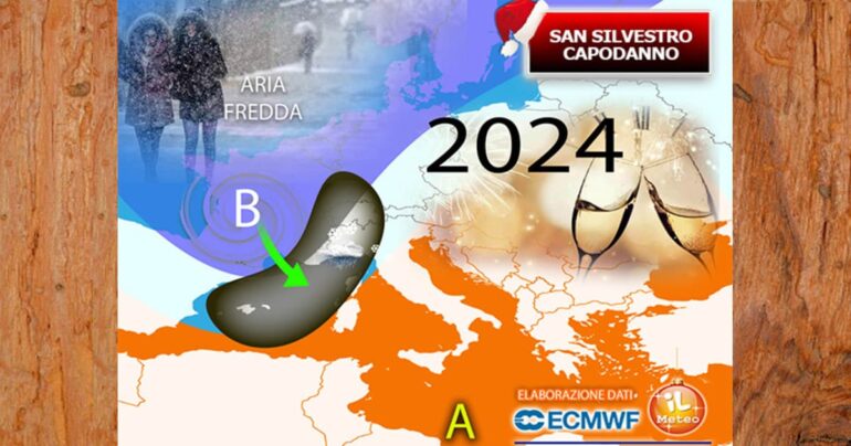 Meteo 28 Dicembre 2023: Ultimo e Capodanno con pioggia e neve