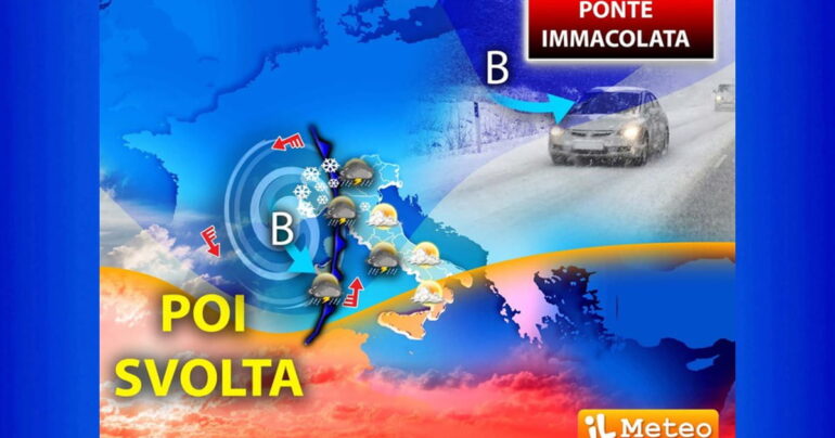 Meteo 6 Dicembre 2023: Col ciclone dell’Immacolata NEVE in pianura