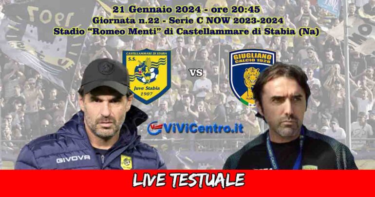 Juve Stabia-Giugliano, Rileggi LIVE 0-0