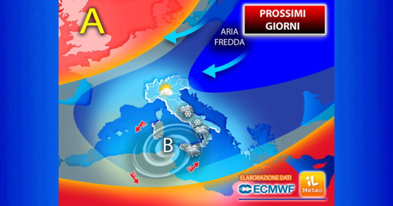 Meteo 11 Gennaio 2024: Nord al freddo, Centro-Sud con la pioggia