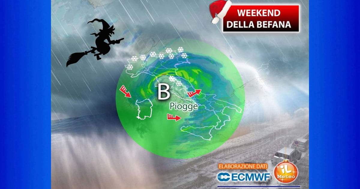 Meteo 5 Gennaio 2024, arriva il ciclone della Befana