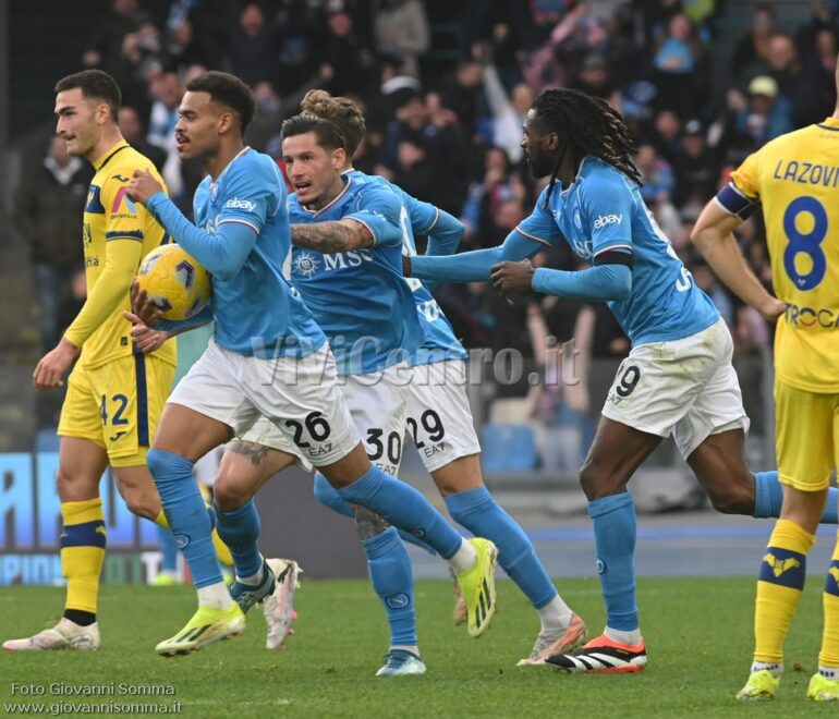 Napoli – Verona (2-1): Le foto dei protagonisti in campo