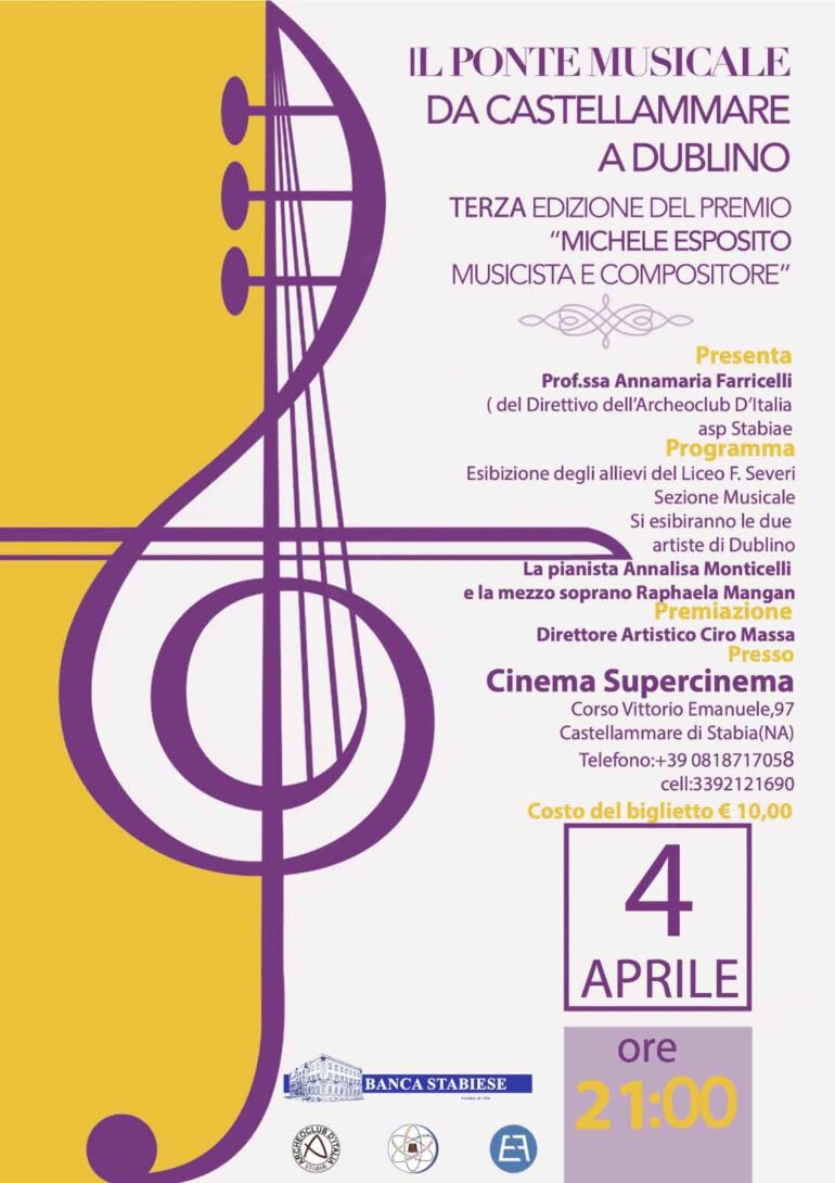 Il ponte musicale da Castellammare a Dublino: 4 aprile SuperCinema