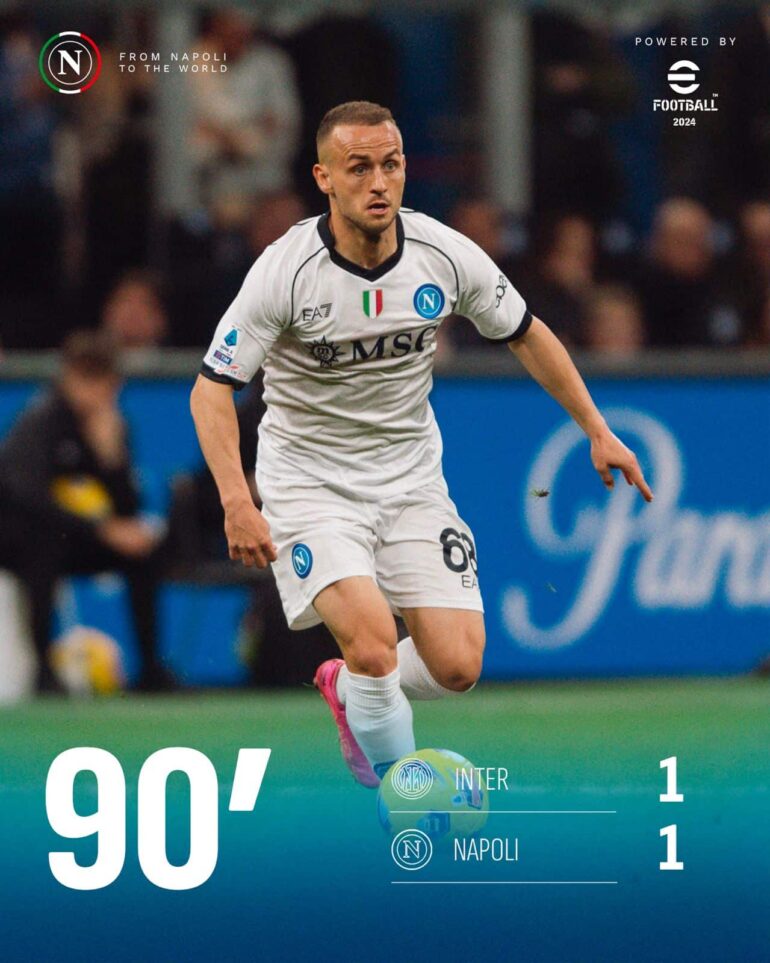 Inter-Napoli 1-1, gli azzurri fermano sul pari la capolista